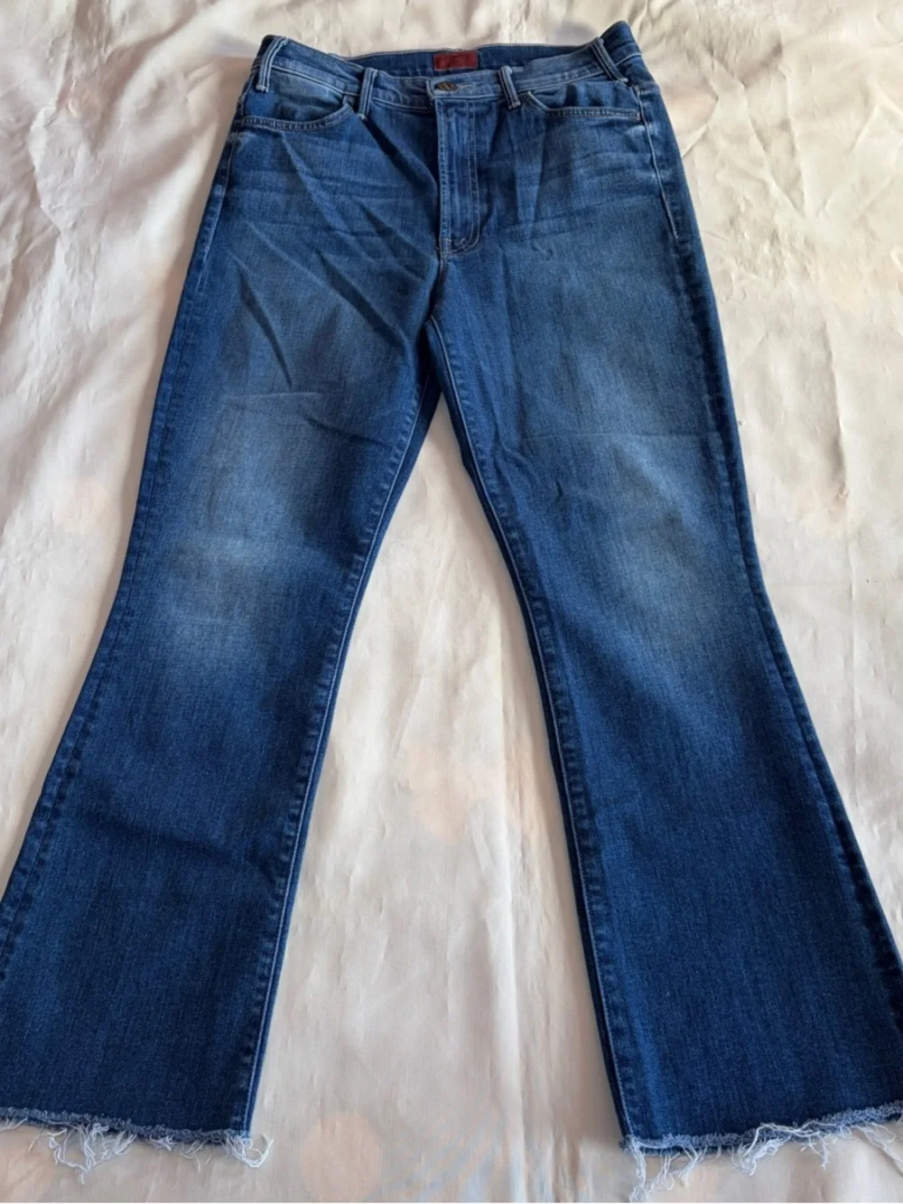 MOTHER- The Hustler Ankle Fray in Night Clubbing Size 28 High Waist Jeans